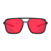 Tifosi Salto Sunglasses Blackout with Smoke Red Mirror Lens
