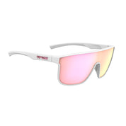 Tifosi Sanctum XL Sunglasses Matte White with Pink Mirror Lens
