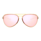 Tifosi Selca Sunglasses Crystal Brown with Pink Mirror Lens

