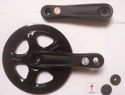 CRK KIDS, 127MM, L+R ARMS, ALLOY, SQUARE-TAPER, 36T RIVETED RING, 1X8-SPD, BLACK