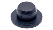 CBG PLUG, FRONT DERAILLEUR EXIT PORT, ROUND SOLID RUBBER PLUG - FLAT TOP, 12.4MM TOP X 6.2MM BASE (R-18)