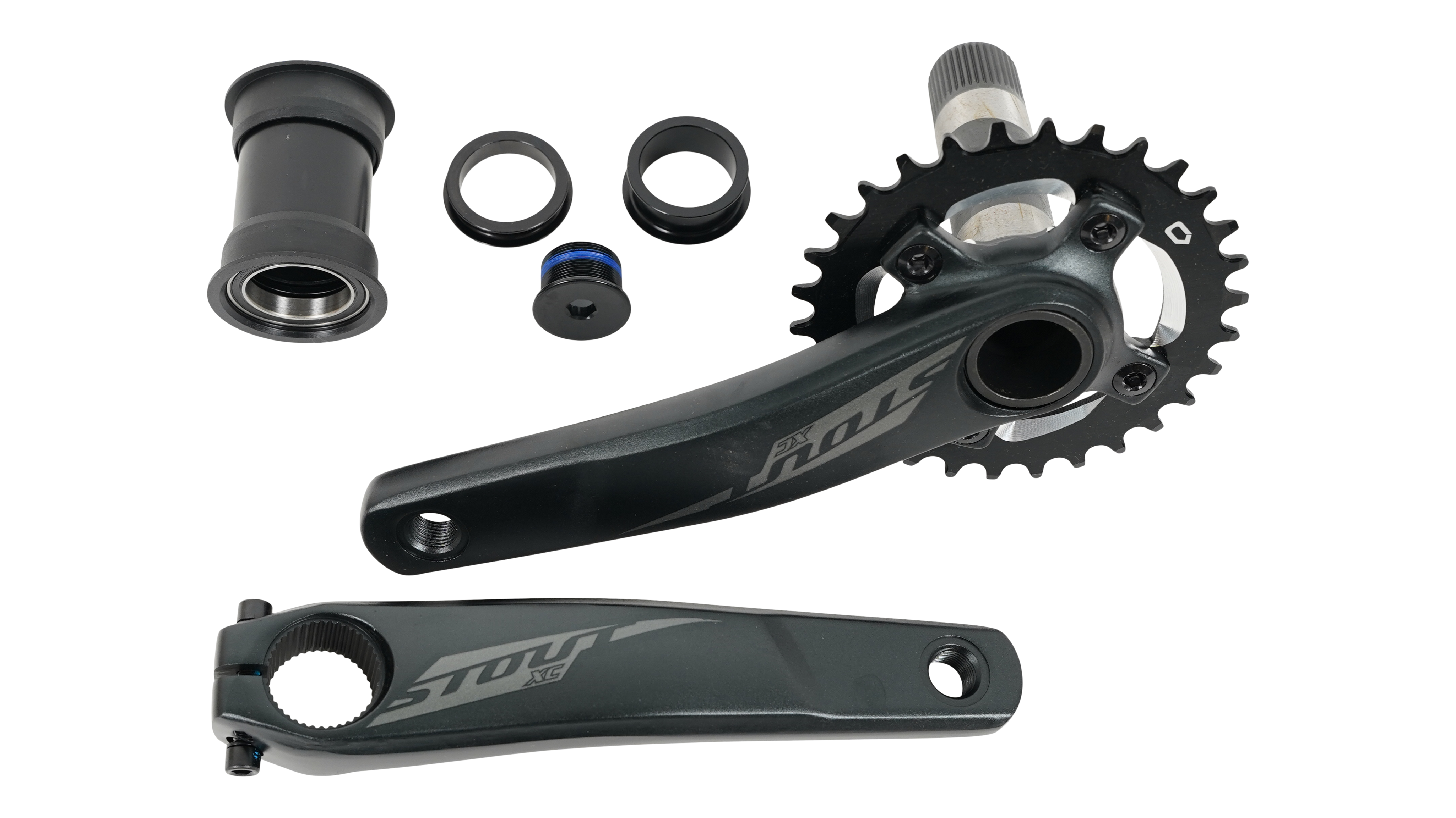 CRK STOUT, 170MM, CRANKSET, ALLOY, PF30 / 30MM CRO-MO SPINDLE, 76BCD, 30T RING, 1X10-SPD, W/ BB