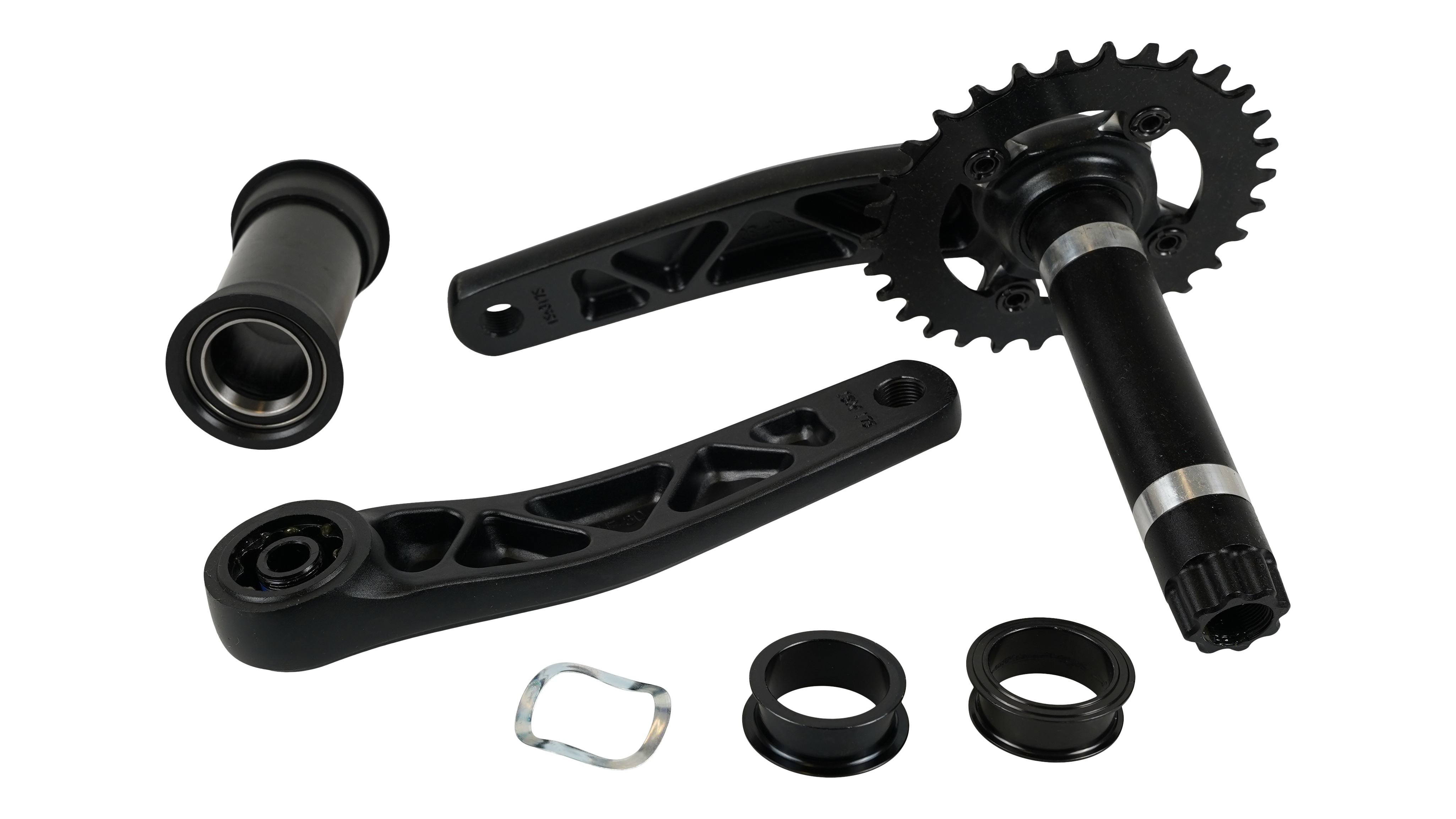 CRK STOUT, 175MM, CRANKSET, ALLOY, FOR 100MM PF30 SHELL / 30MM ALY SPINDLE, 76BCD, 30T RING, 1X10 -SPD, W/ BB