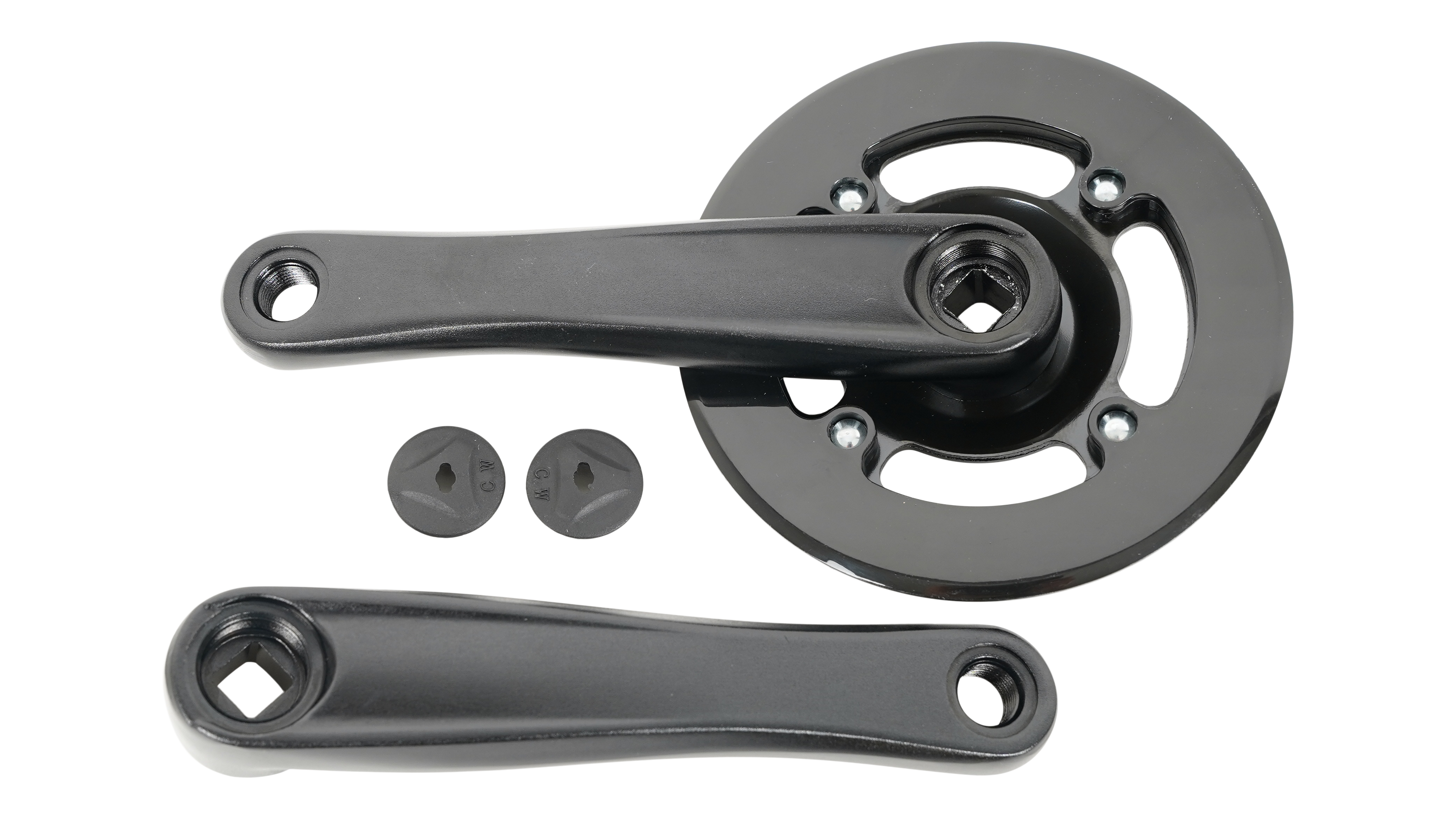 CRK KIDS, 152MM, L+R ARMS, ALLOY, SQUARE-TAPER, 30T RIVETED RING, 1X9-SPD, W/ BASH GUARD (NO BB)
