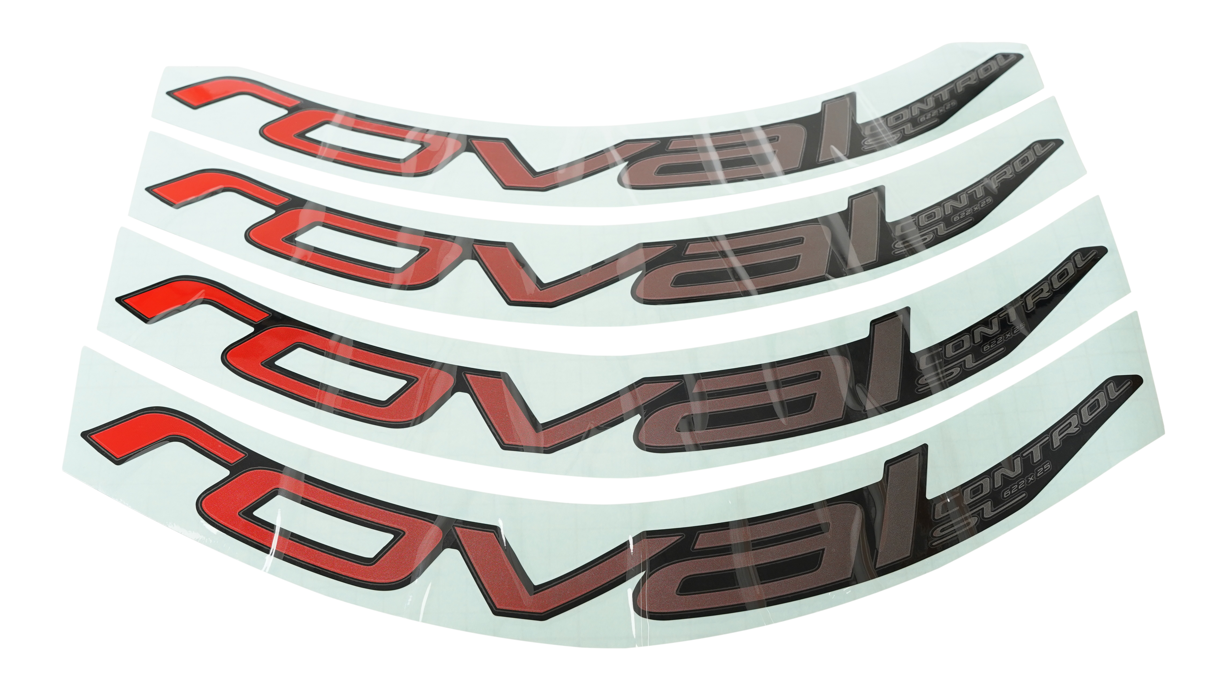 DCL MY18 ROVAL CONTROL SL 29, 8 DECALS FOR ONE WHEELSET - ROCKET RED
