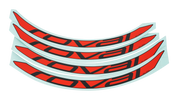 DCL MY18 ROVAL CONTROL CARBON 29, 4 DECALS FOR ONE WHEEL - ROCKET RED