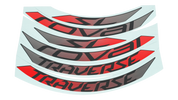 DCL MY18 ROVAL TRAVERSE SL 29, 6 DECALS FOR ONE WHEEL - ROCKET RED