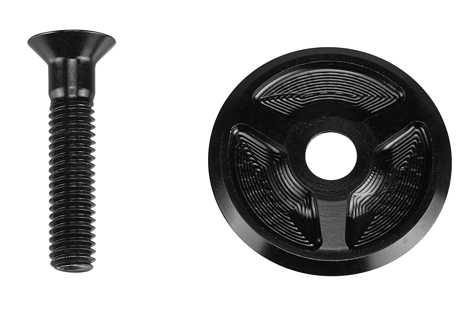 HDS SUB, ROAD 1-1/8" TOP CAP W/ ALLOY BOLT (SPL-134920-BK)