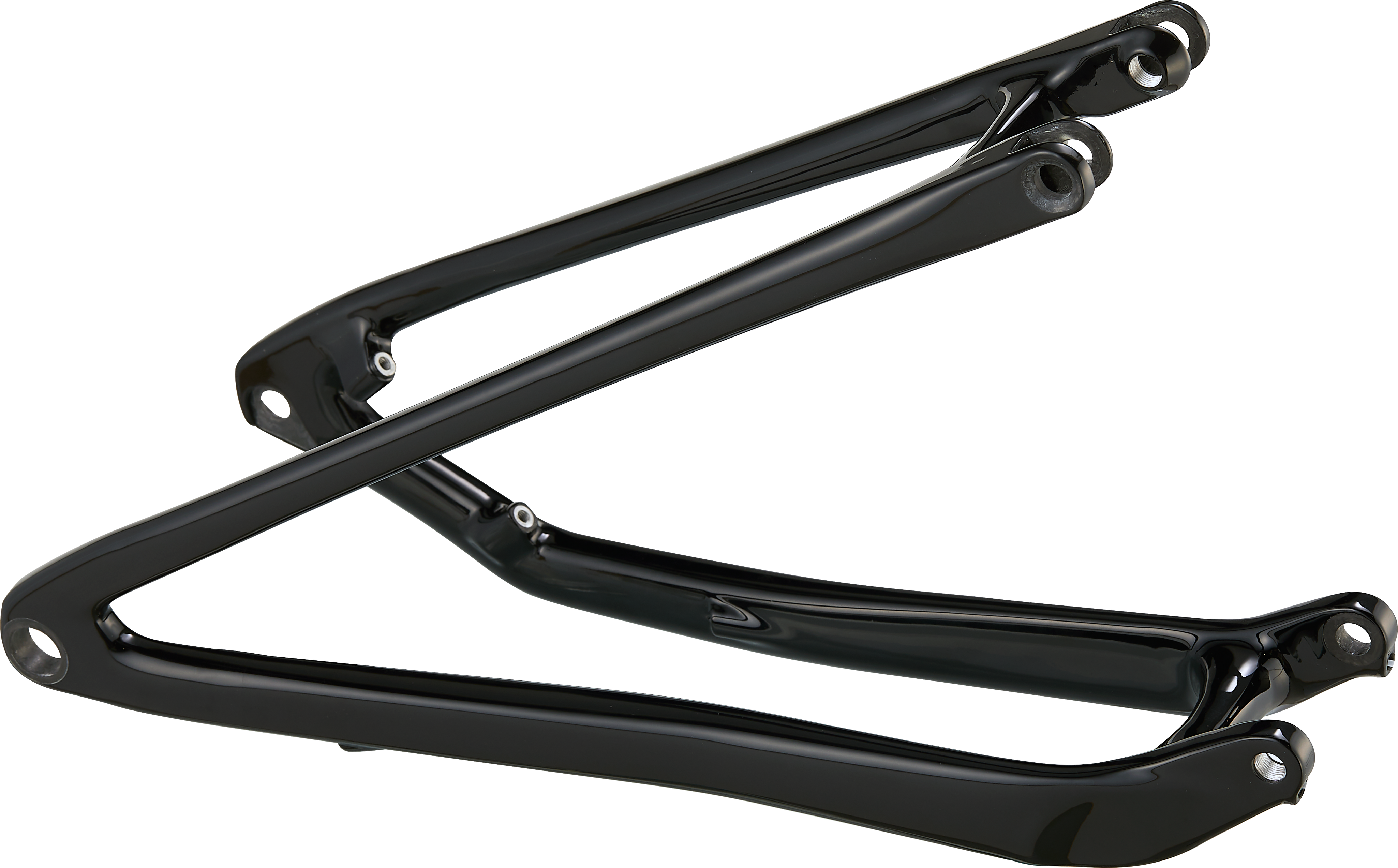 CHS MY21 SJ, CARBON FRAME, REAR STAY ASSEMBLY, 12X148MM, CARBON, 442MM FOR S5-S6 - GLOSS BLACK/WHITE