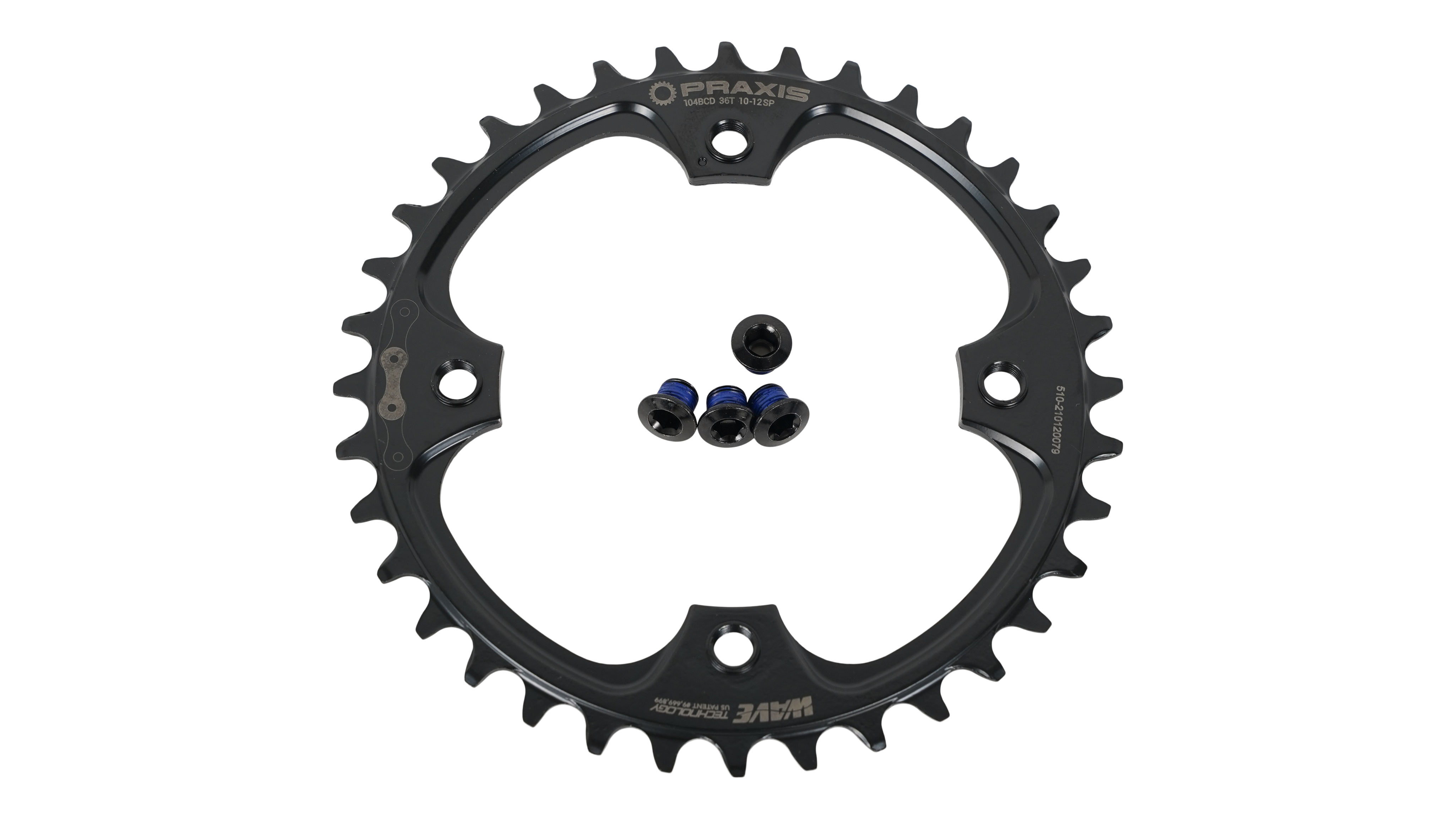 CHR TURBO, 36T, 11/12-SPD, 104BCD, 1X RING, STEEL, W/ CHAINRING BOLTS, PRAXIS (Replaced by S251400001)