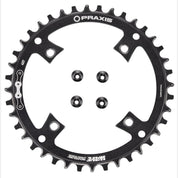 CHR TURBO, 40T, 10/11-SPD, 104BCD, 1X RING, ALLOY, W/ CHAINRING BOLTS, PRAXIS