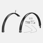 FND MY20 COMO LTD (GEN.1), FRONT & REAR FENDER SET, 650B, ALLOY, 65MM WIDTH, REAR DRILLED FOR HERMMANS H-TRACE MINI, W/ HARDWARE