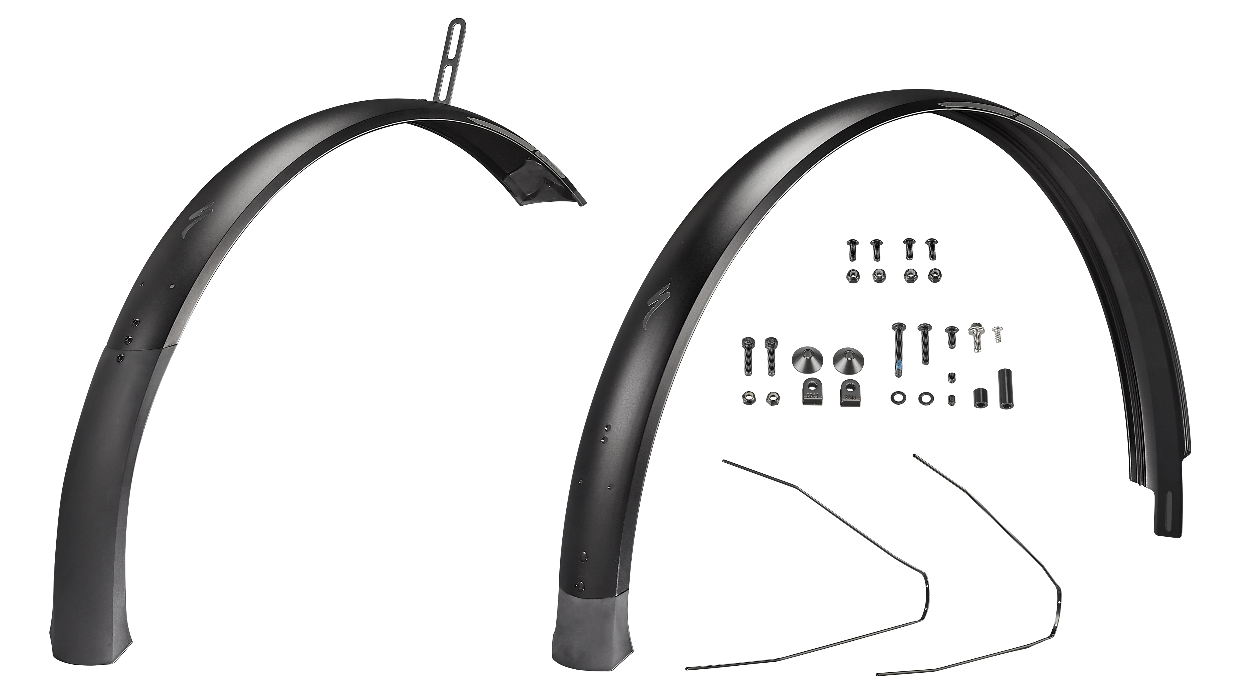 FND MY20 COMO LTD (GEN.1), FRONT & REAR FENDER SET, 650B, ALLOY, 65MM WIDTH, REAR DRILLED FOR HERMMANS H-TRACE MINI, W/ HARDWARE