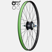 WHL TURBO, 650B, REAR, ALLOY, IGH BOLT-ON, 10X135MM, DISC, CENTERLOCK, 32H, SHIMANO 5-SPD. NEXUS HUB - BLACK W/ TURBO DCL