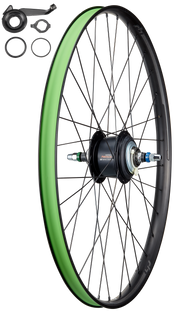 WHL TURBO, 650B, REAR, ALLOY, IGH BOLT-ON, 10X135MM, DISC, CENTERLOCK, 32H, SHIMANO 5-SPD. NEXUS HUB - BLACK W/ TURBO DCL