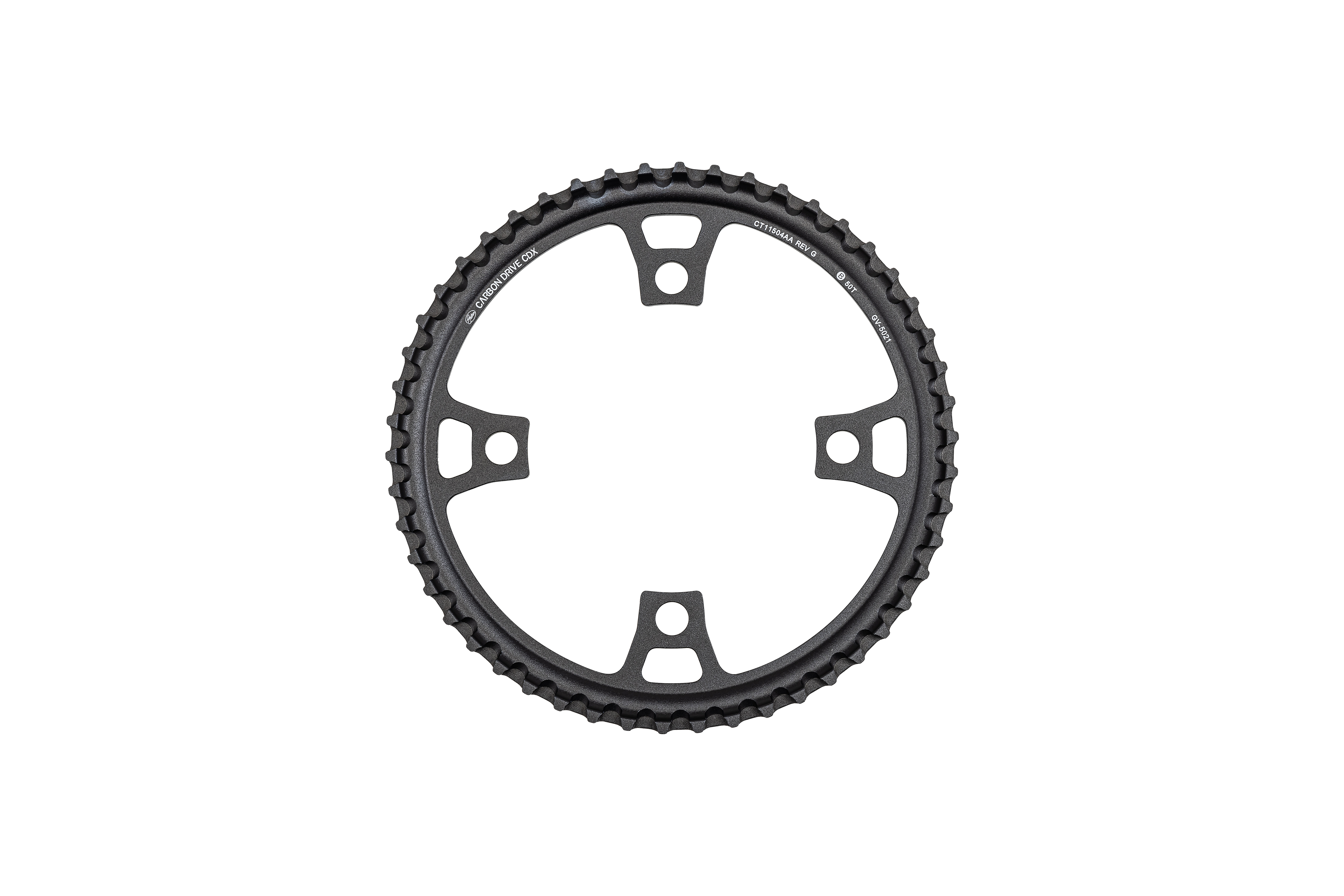 CHR GATES (CDX), 50T, CARBON BELT DRIVE, 4-BOLT, 104 BCD, 1X FOR IGH, ALLOY