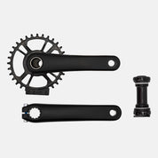 CRK PW 2-PIECE, 165MM, CRANKSET, ALLOY, BSA 24MM SPINDLE, DM, 32T RING, 1X, 52.7MM CL, W/ BB