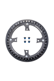 CHR TURBO, 44T, 11/12-SPD, 104BCD, 1X RING, NARROW WIDE, ALLOY, W/ CHAIN RING GUARD, PRAXIS