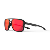 Tifosi Salto Sunglasses Blackout with Smoke Red Mirror Lens
