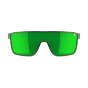 Tifosi Sanctum Sunglasses Crystal Smoke with Green Mirror Polarized Lens
